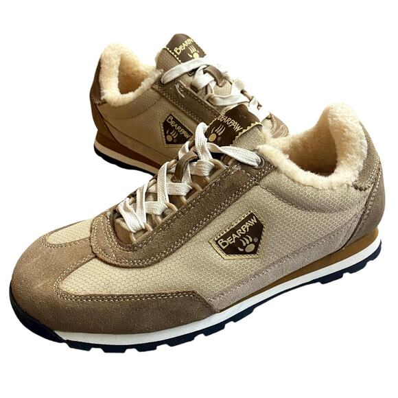 Bearpaw Mogul Hickory Fur Men\'s Sneakers US 8.5 Tan Creme Suede Comfort Shoes main image 6